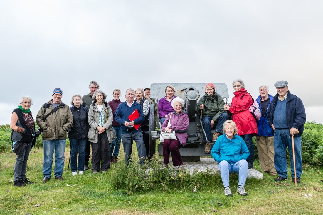 Local Interest Group members visiting the Garth Gun in July 2016
