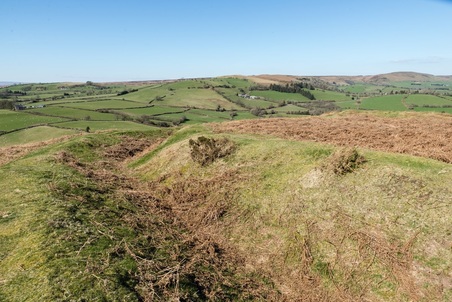 Remains of Fort on Twyn y Garth - Looking North