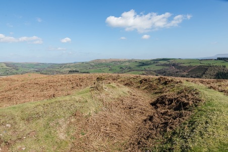Remains of Pre-Norman Fort on Twyn y Garth - Looking South